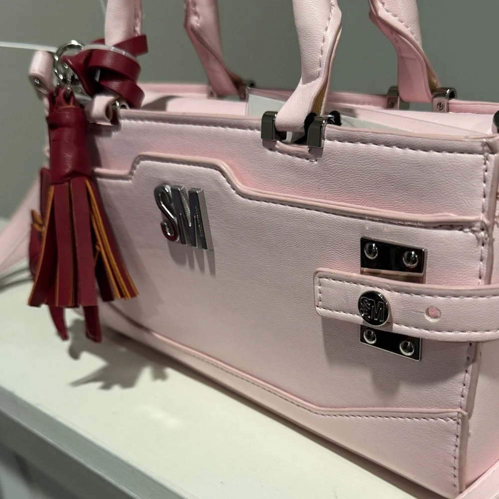 Steve Madden Pink Crossbody Bag with Red Charms - Picture 2 of 8